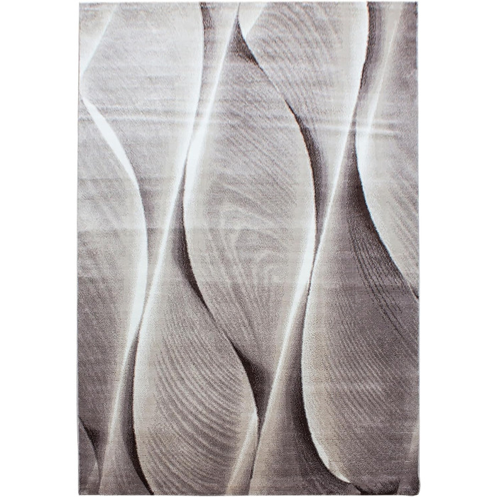 Килим для вітальні HomebyHome 120x170 см, прямокутний, чорно-сірий, короткий ворс, дизайн з дерева. Підходить для спальні, їдальні, кухні. М'який, легко миється.