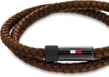 Чоловічий шкіряний браслет Tommy Hilfiger з магнітною застібкою (колір коричневий)