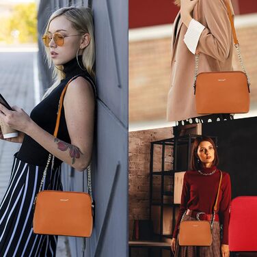 Сумка TANTOMI жіноча через плече: елегантна крос-боді сумка-клатч з ланцюжком, коричнева