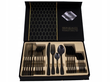 Набір столових приборів Martimar High Quality Black, 24 предмети