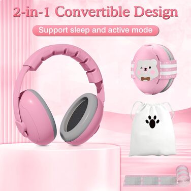 Навушники для захисту слуху для малюків Mumba (рожеві)