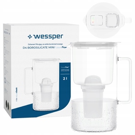 Скляний фільтр-віддін Wessper D4 Borosilicate Mini FF WH з фільтром
