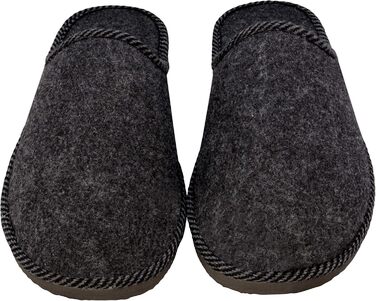 Чоловічі фетрові домашні тапочки BeComfy з EVA підошвою Memory Foam, сірий графіт, розміри 40-46