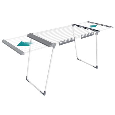 SONGMICS Сушарка для білизни SONGMICS LLR518G01, металева, розкладна, 52.5 x 173 x 96.5 см, з тримачем для шкарпеток, для одягу, рушників, білизни