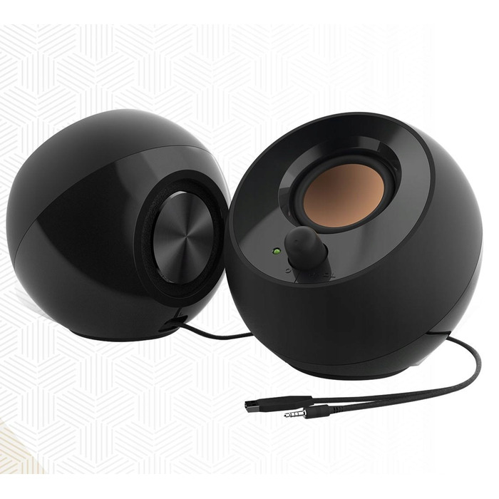 Комплект акустичних колонок 2.0 Creative Pebble 4.4 W, чорні