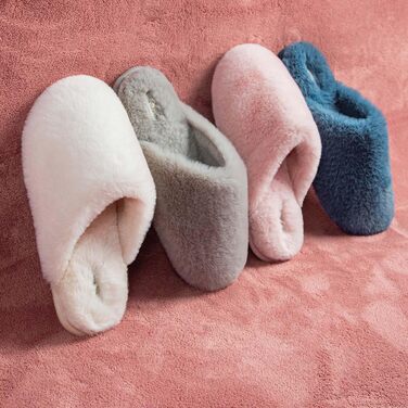 Жіночі плюшеві домашні тапочки Snug Leaves з штучним хутром та Memory Foam (36/37 EU, Рожеві)