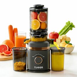 Шнекова соковижималка TJEAN Kaltpresse 150W для овочів та фруктів, повільний віджим, BPA-free, ємність 1.2л
