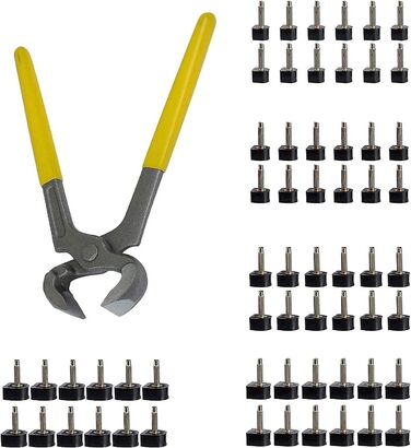 YEHAM 25 Pairs of Heel Tip Replacement Kit - 5 Different Sizes (8/9/10/11/12 mm) for Women's High Heel Shoes