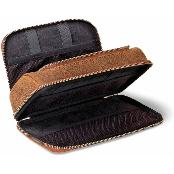 Cable Bag, Cable Organizer, Cable Case, Tech Pouch, Organizer Bag, Universal Pouch - Model 021 (Cognac)