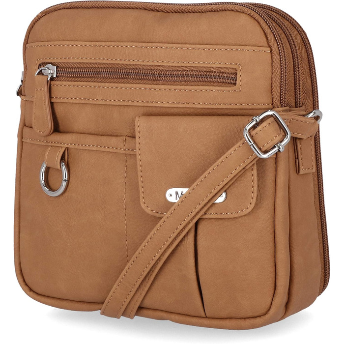 Сумка жіноча через плече MultiSac North South Mini Zip Around Hazelnut Brown