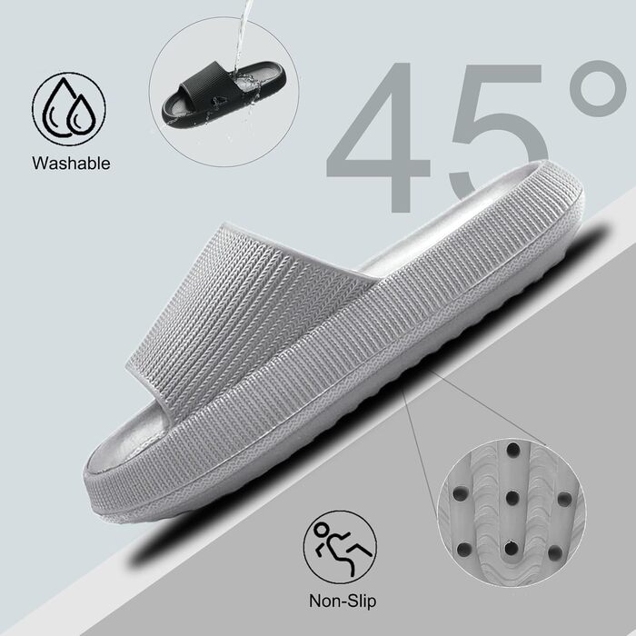 Тапочки для дому Donpapa: зручні, неслизькі, літні, для чоловіків та жінок (42/43 EU, сірий)