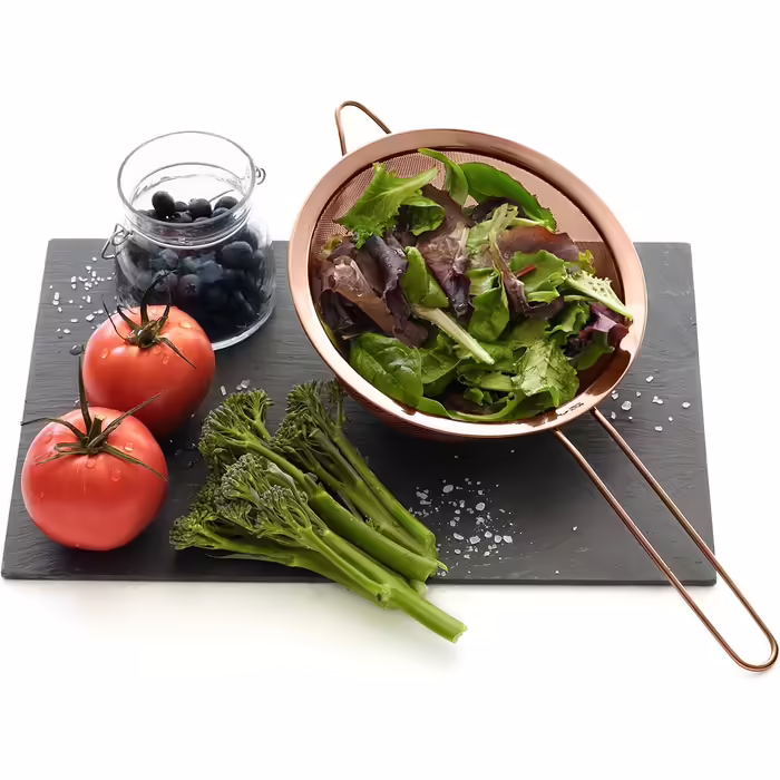 Proto Future High-Quality Kitchen Sieves Set, Fine Mesh - 8.5/14/20cm - Premium 304 Stainless Steel - Durable Sieves in Copper Color, Sieve Set for the Kitchen