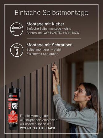 Акустичні панелі для стін на фетрі, дуб Windsor 280, 275x54 см (набір 2 шт. 275x27 см), 1.485 м²