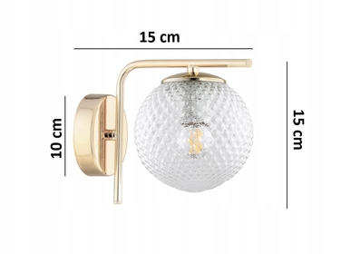 Настінний світильник Elko-Lighting, золотистий, жовте світло, E27, 60 Вт
