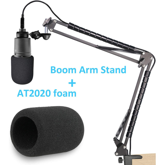 Підставка для мікрофона YOUSHARES з поп-фільтром для Audio Technica AT2020, AT2020USB, AT2035