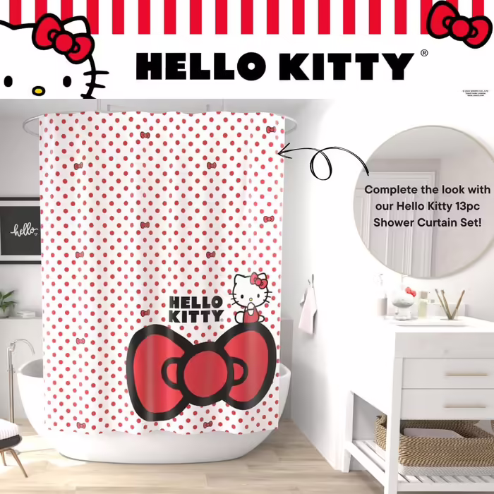 Hello Kitty Soap/Lotion/Hand Sanitizer Dispenser, Resin, 294 ml, Official Licensed Product Franco