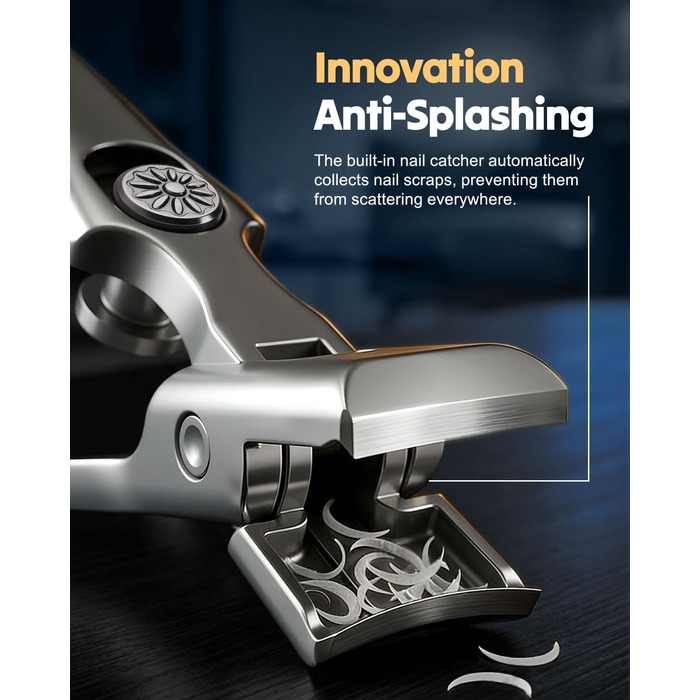 Набір для манікюру (ножиці для нігтів) Edelstahl 2026 – для чоловіків та жінок, для товстих нігтів, з пилкою, сріблястий