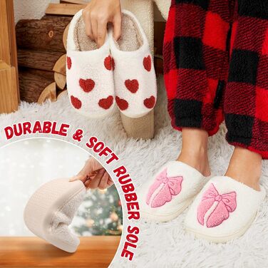 Теплі жіночі та чоловічі домашні тапочки з хутром для дому, зимові, з бантиком, розмір 36/37 EU, вузька форма