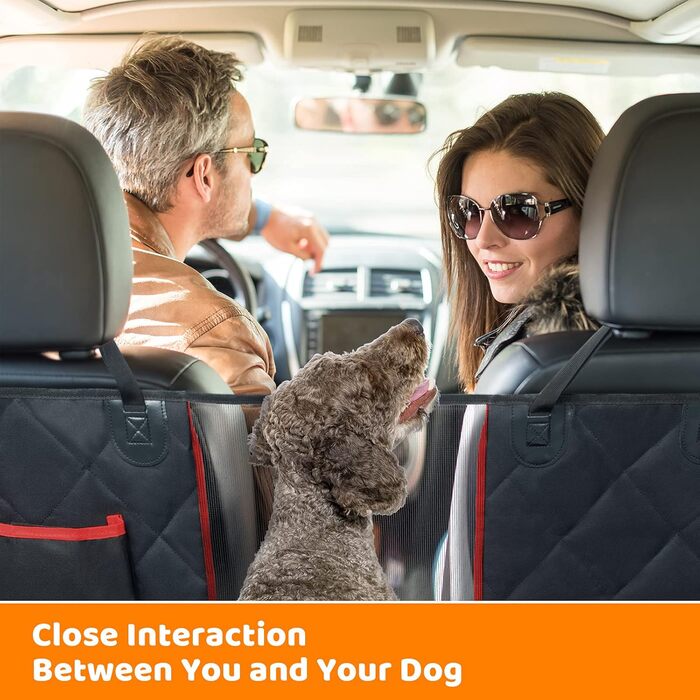 Захисний килимок для собак у машину Favoto з віконцем, 137x147 см, чорний