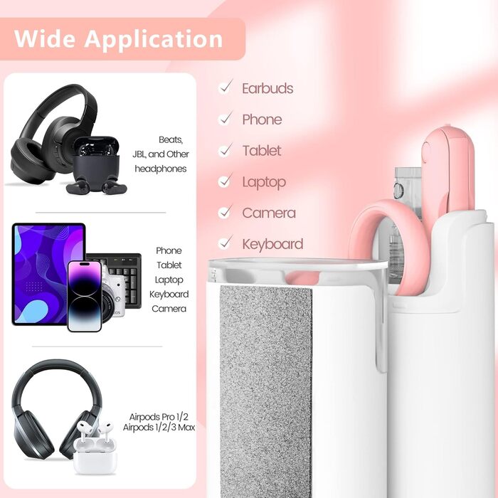 Набір для чищення клавіатури та гаджетів 7 в 1: клавіатура, екран, камера, ноутбук, телефон