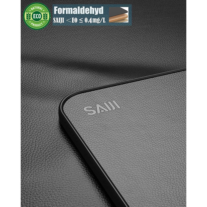 Столик для ноутбука SAIJI 60x45 см з регульованою висотою, з підставкою для книг, ящиком та кріпленням для планшета. Чорний.