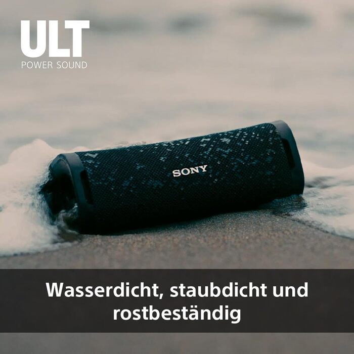 Sony ULT Field 1: Портативна Bluetooth колонка з глибоким басом, IP67 (водонепроникна, пилозахищена), 12 год роботи, чорний колір