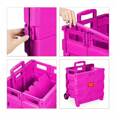 Relaxdays Folding Shopping Trolley