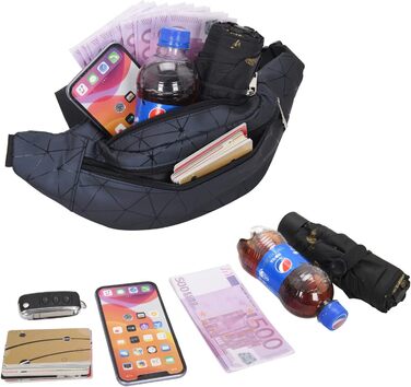 Жіноча поясна сумка-бананка: водонепроникна, з PU-шкіри, для спорту, відпочинку та повсякденного використання (темно-синій)