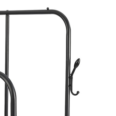Rolling Clothes Rack with Double Hanging Rod
