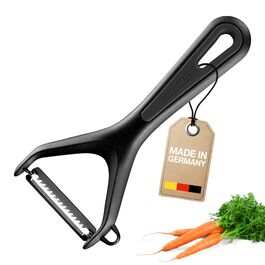 Овочечистка Westmark Julienne Gentle Schwarz - для тонкої нарізки овочів, супів та воку, для правшів та лівшів, нержавіюча сталь