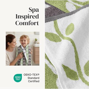 Набір махрових рушників Amrapur Pacific Coast Textiles з органічної бавовни, фарбовані в нитці, 6 шт, сірі, стандартний розмір