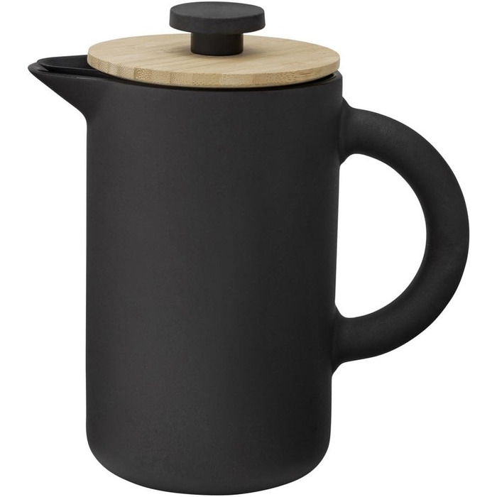 Stelton X-636 - Coffee Maker, French Press - Theo - 0.8 Liter - Ceramic - Black Scandinavian Black