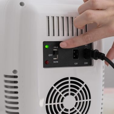 Mini холодильник Flamingueo 4L, 12V/220V: Косметичний, для догляду за шкірою, настільний, білий