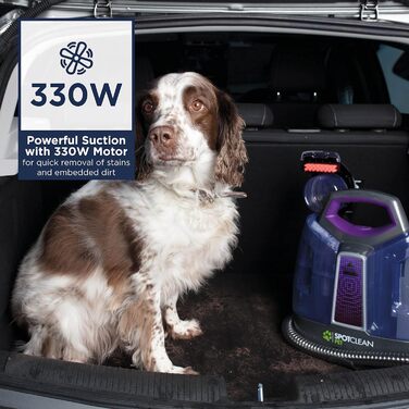 BISSELL SpotClean Pet: Портативний чистий для килимів та меблів | Видаляє плями та забруднення | Технологія HeatWave | 36982, Titan/Lila