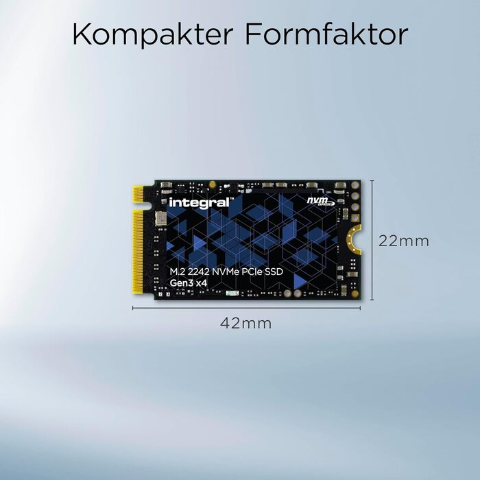 SSD Integral Edge GEN5 2TB M.2 PCIe 4.0 NVMe - 12000 MB/s, 2230, сумісний з Valve Steam Deck, Microsoft Surface Pro, ПК та ноутбуками