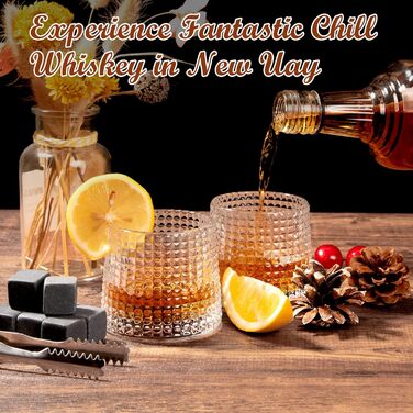 Набір для віскі: охолоджуючі камені, келихи та подарункова упаковка для чоловіків