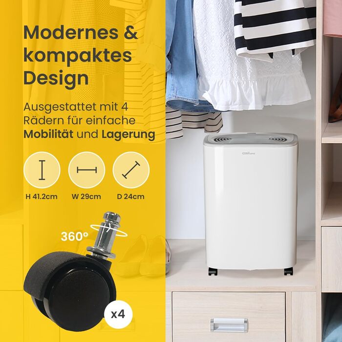 Електричний осушувач повітря Cosi Home 12L - для дому, від вологи та плісняви