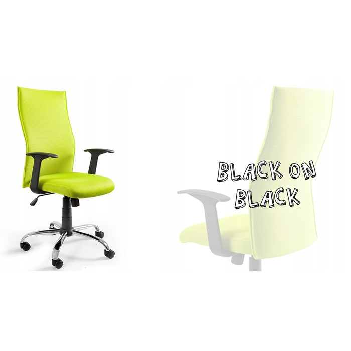 Офісне крісло Black On Black Unique, зелене