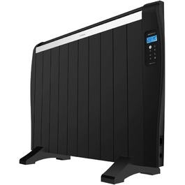 Cecotec ReadyWarm 2000 Thermal Black Flat Radiator with Remote Control. 10 heating ribs and 1500W, LCD display, programmable timer, temperature selection, 15 m² range and maximum safety with 10 elements in black.