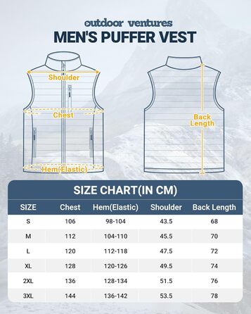 Чоловіча степна жилетка Outdoor Ventures - тепла, легка, для спорту та активного відпочинку (гольф, біг, походи) - темно-синій, XXL