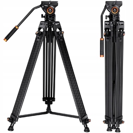 Відеоштатив K&F CONCEPT з плавним 360° поворотом, висота 184 см, для DSLR та відеокамер