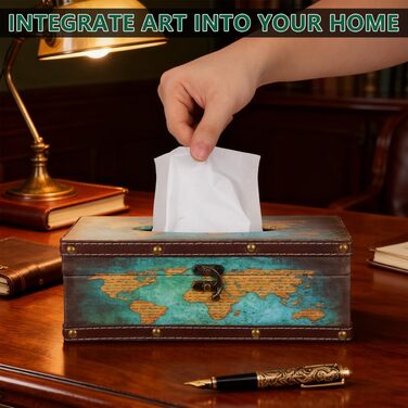 Стильна коробка для серветок у вінтажному стилі, тканинна, для дому, офісу