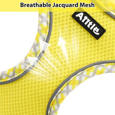 Нашийник та поводок для собак: комплект для прогулянок, нашийник для цуценят, м'який дихаючий аксесуар для тварин, світловідбиваючі смуги, для дуже маленьких собак та котів, блакитно-рожевий (XXXS, жовтий)