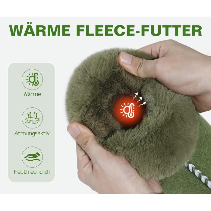 Жіночі халапи COFACE з піною Memory Foam, теплі фетрові сліпони для дому, розмір 36-43 (зелений, 42 EU)