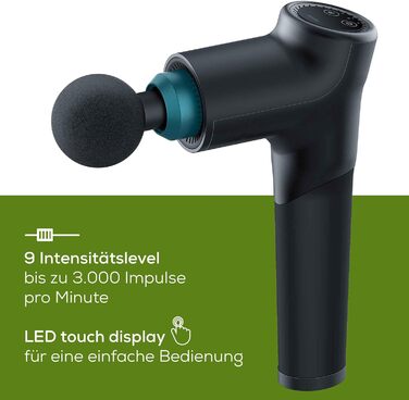 Beurer MG 99 Massage Gun - Percussion Muscle Massager with 4 Attachments, 5 Intensity Levels & Rechargeable Battery (Pro Edition)