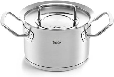 Каструля Fissler Original-Profi Collection, 2.1 л, 16 см, нержавіюча сталь, з металевою кришкою, внутрішня шкала, для індукції, Німеччина