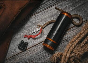Exotac ripSPOOL: легкий набір для бушкрафту і виживання, комплект для польового ремонту з FireCord шнуром — для першої допомоги, розпалювання вогню, виготовлення інструментів, риболовлі та навігації, вироблено в США