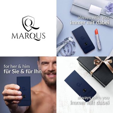 Набір для манікюру marQus 4 шт. - практичний та компактний (з пилочкою з Золінген), для догляду за нігтями вдома та в подорожах, колір: блакитний