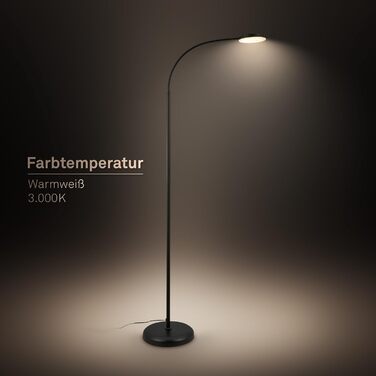 LED лампа BRILONER з торшетом, регульована яскравість, поворотна, настільна лампа для дому, офісу, читання, 32,5x13x40 см, чорна