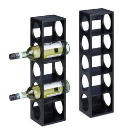 Set of 2 Black Wine Racks